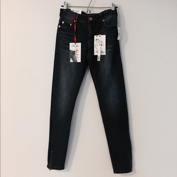 Blue Epic Denim Crop Ankle Zipper Skinny - Picture 8 of 9